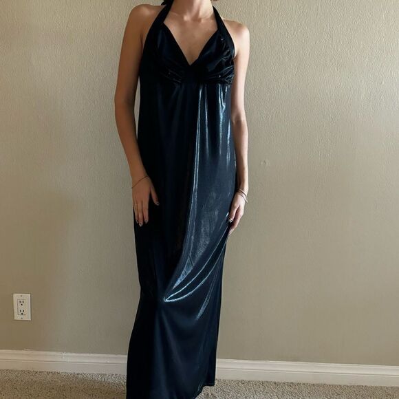 Zara Maxi Black Dress Backless Size M - Picture 3 of 9